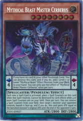 Mythical Beast Master Cerberus - EXFO-EN027 - Secret Rare - Unlimited Edition