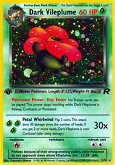 Dark Vileplume - 13/82 - Holo Rare - 1st Edition