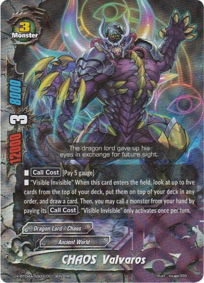 CHAOS Valvaros - X-BT04A-SS03/0013EN - RR CHAOS Valvaros - X-BT04A-SS03/0013EN - RR