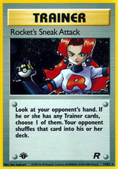 Rocket's Sneak Attack - 16/82 - Holo Rare - 1st Edition