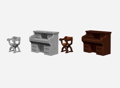 Pathfinder Battles Unpainted Minis - Desk And Chair