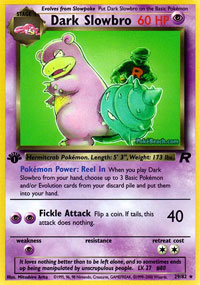 Dark Slowbro - 29/82 - Rare - 1st Edition