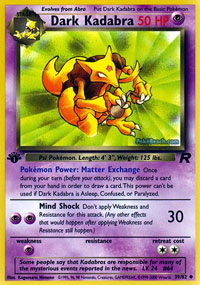 Dark Kadabra - 39/82 - Uncommon - 1st Edition