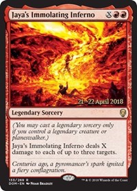 Jayas Immolating Inferno - Foil Prerelease Promo