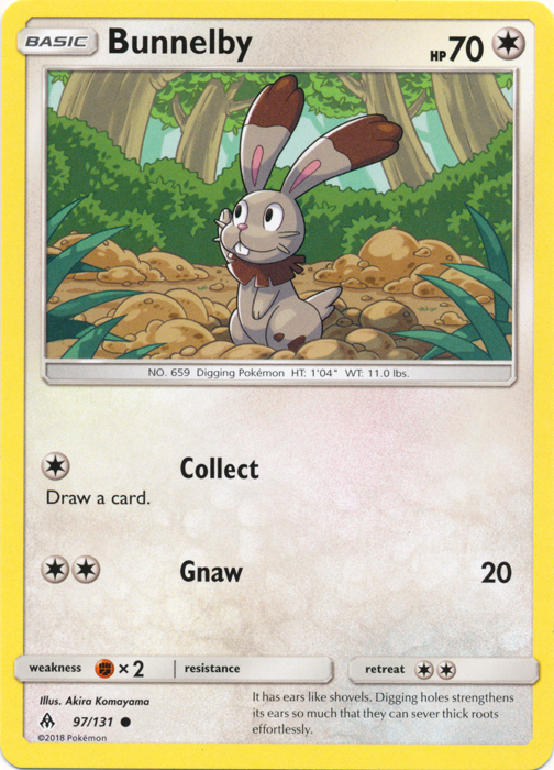 Pokemon - Bunnelby - 97/131 - Common - Sun & Moon Forbidden Light