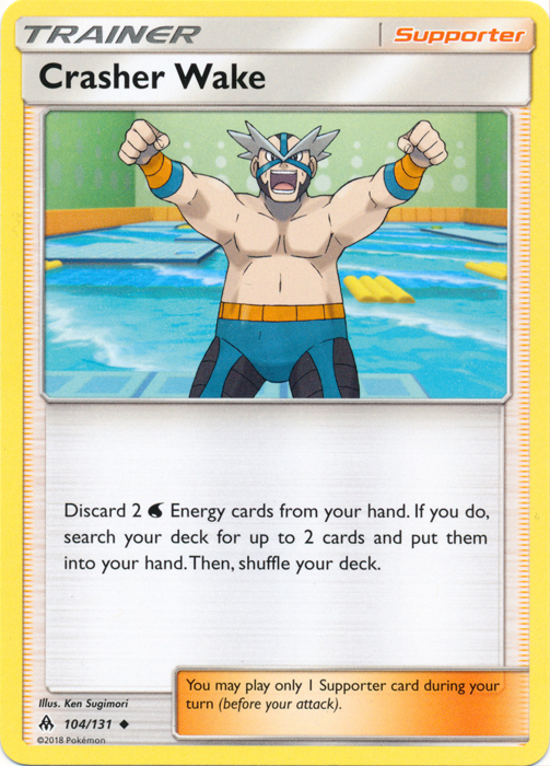 x4 Crasher Wake - 104/131 - Uncommon Pokemon SM6 Forbidden Light M