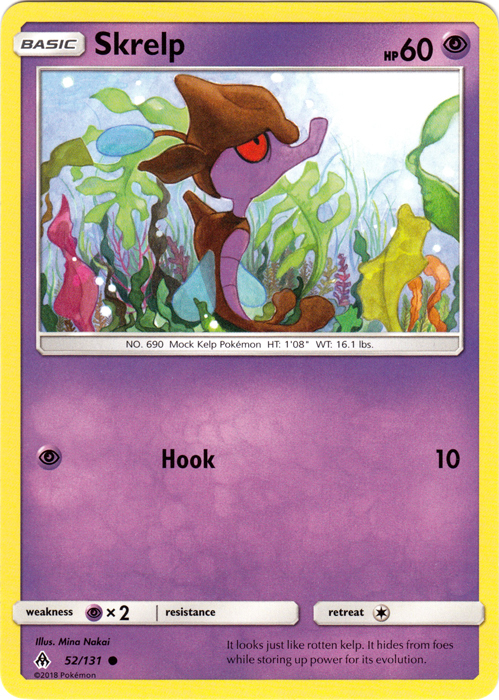 pokemon forbidden light card list price Pokemon Trading Card Game Sun & Moon Forbidden Light Common Skrelp #52