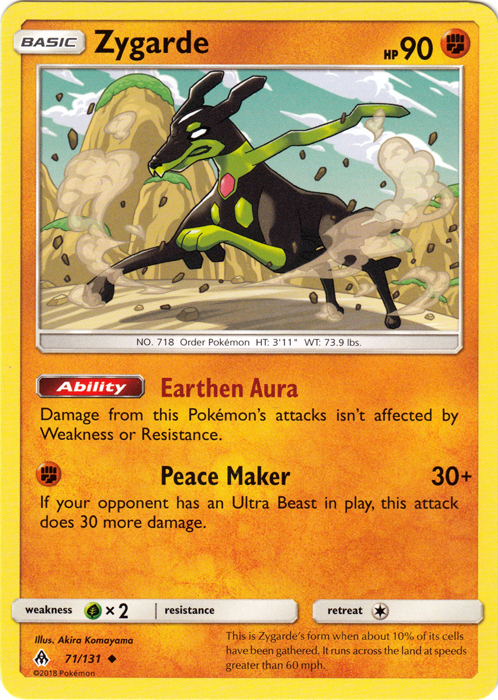 Pokemon - Zygarde - 71/131 - Uncommon - Sun & Moon Forbidden Light
