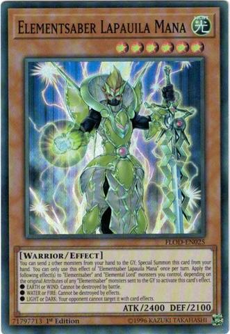 Elementsaber Lapauila Mana - FLOD-EN025 - Super Rare - 1st Edition