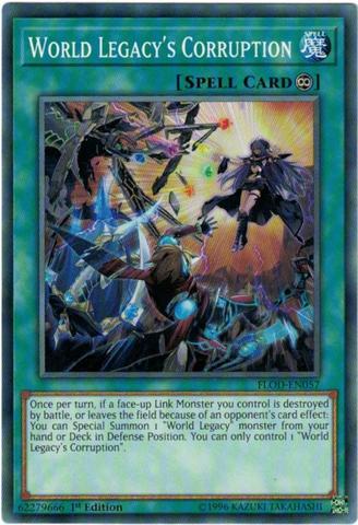 World Legacy's Corruption - FLOD-EN057 - Common - 1st Edition - Yu-Gi-Oh!  Singles  Booster Set Cards (VRAINS)  Flames of Destruction - Illustrious  Cards and Games