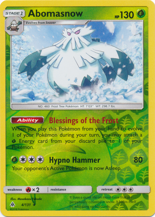 Abomasnow - 4/131 - Rare - Reverse Holo