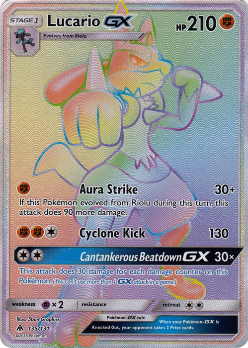 Lucario GX - 135/131 - Secret Rare