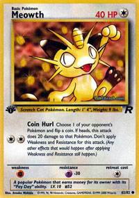 Meowth - 62/82 - Common - 1st Edition