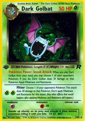 Dark Golbat - 7/82 - Team Rocket Holo Rare - 1st Edition