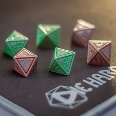 Star Wing Dice Set - Raw Steel