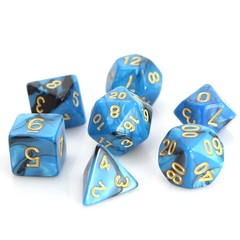 RPG Set - Blue/Black Marble