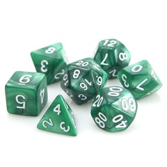 RPG Set - Dark Green Swirl w/ White