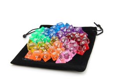 7 Set Translucent Rainbow Bundle + Satin-Lined Velvet Bag