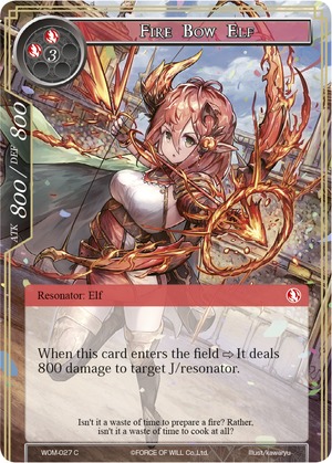 Fire Bow Elf - WOM-027 - C