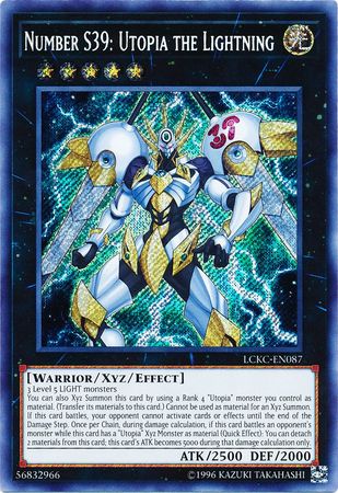 Number S39: Utopia the Lightning - LCKC-EN087 - Secret Rare - Unlimited Edition Number S39: Utopia the Lightning - LCKC-EN087 - Secret Rare - Unlimited Edition