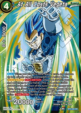 At All Costs Vegeta - BT4-030 - SR