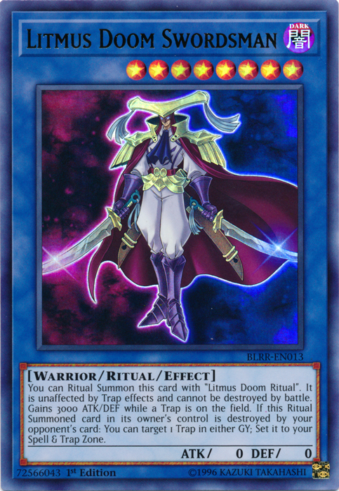 Litmus Doom Swordsman - BLRR-EN013 - Ultra Rare - 1ere edition // Battles of Legend: Relentless Revenge
