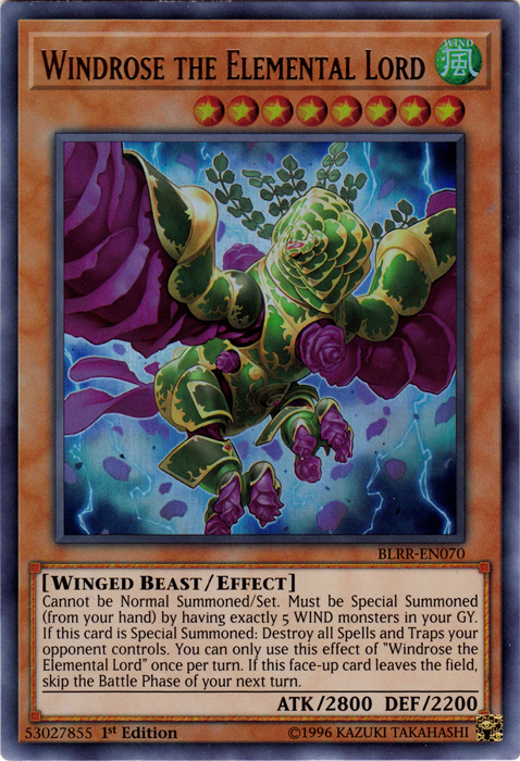 Windrose le Seigneur elementaire - BLRR-EN070 - Ultra Rare - 1ere edition // Battles of Legend: Relentless Revenge