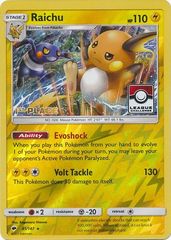 Raichu - 41/147 - 1st Place Reverse Holo Pokemon League League Challenge Promo