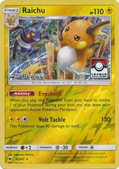 Raichu - 41/147 - 2nd Place Reverse Holo Pokemon League League Challenge Promo