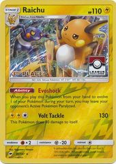 Raichu - 41/147 - 3rd Place Reverse Holo Pokemon League League Challenge Promo