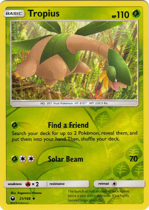 Tropius - 21/168 - Uncommon - Reverse Holo