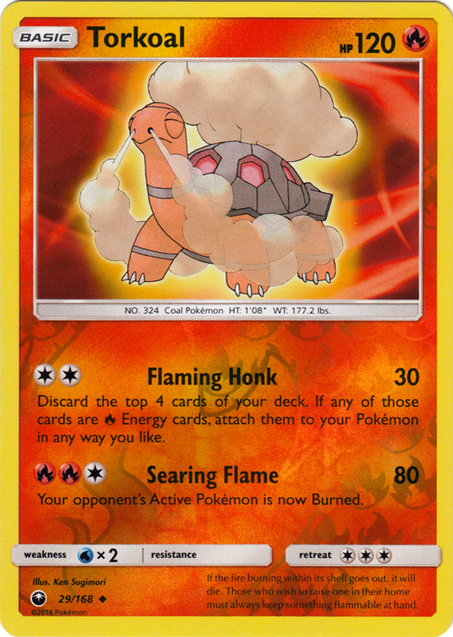 Torkoal - 29/168 - Uncommon - Reverse Holo Torkoal - 29/168 - Uncommon - Reverse Holo