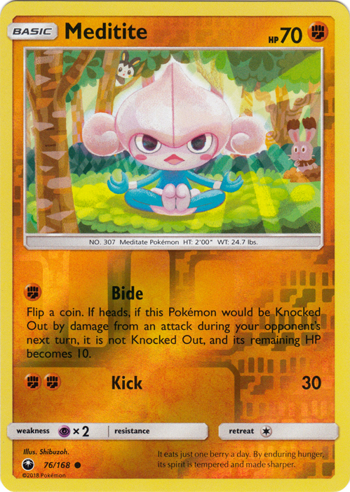 Meditite - 76/168 - Common - Reverse Holo