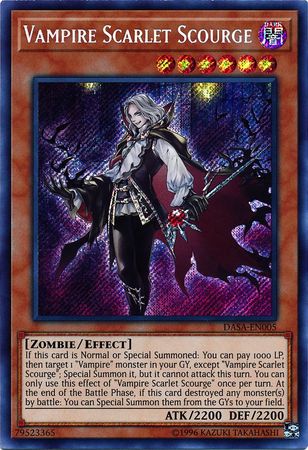 Vampire Scarlet Scourge - DASA-EN005 - Secret Rare - Unlimited Vampire Scarlet Scourge - DASA-EN005 - Secret Rare - Unlimited