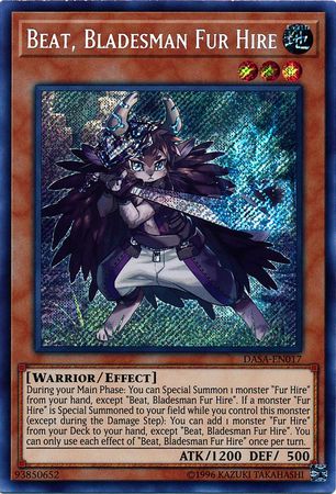 Beat, Bladesman Fur Hire - DASA-EN017 - Secret Rare - Unlimited Beat, Bladesman Fur Hire - DASA-EN017 - Secret Rare - Unlimited