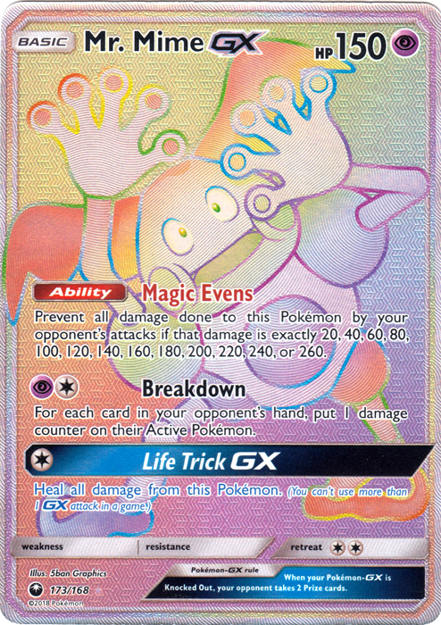 Mr. Mime GX - 173/168 - Secret Rare