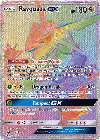 Rayquaza GX - 177/168 - Secret Rare