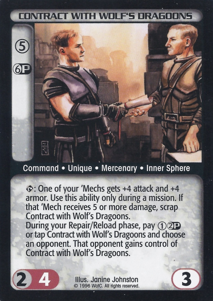 Contract with Wolfs Dragoons