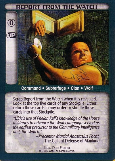 Report from the Watch