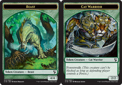 Cat Warrior // Beast (013) Double-sided Token