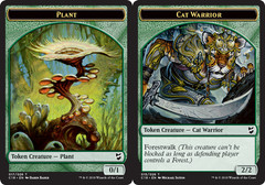 Cat Warrior // Plant Double-sided Token