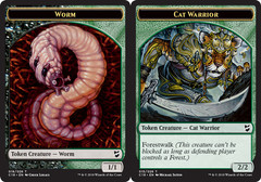 Cat Warrior Token // Worm Token