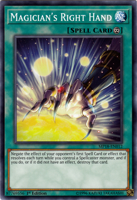 Magicians Right Hand - MP18-EN012 - Common - 1st Edition