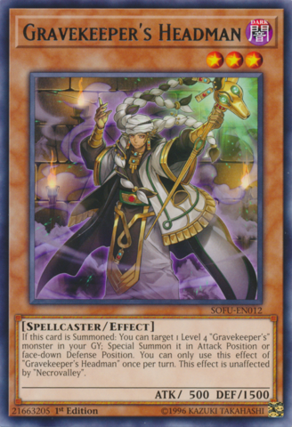 Gravekeepers Headman - SOFU-EN012 - Rare - 1st Edition