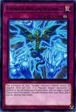 Thunder Dragon Discharge - SOFU-EN073 - Rare - 1st Edition