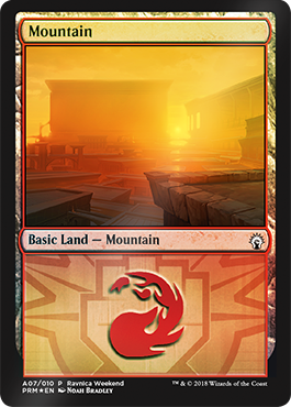 Mountain - Ravnica Weekend - A07 Foil
