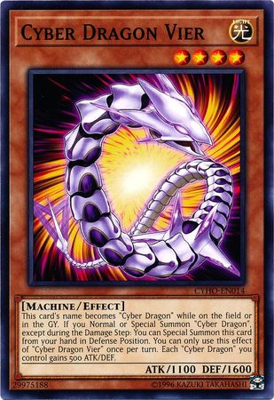 Cyber Dragon Vier - CYHO-EN014 - Common - Unlimited Edition Cyber Dragon Vier - CYHO-EN014 - Common - Unlimited Edition