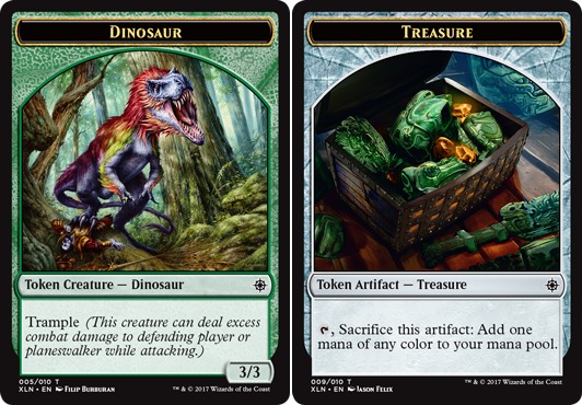 Dinosaur // Treasure (009) Double-sided Token