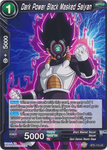 Dark Power Black Masked Saiyan - BT5-112 - UC
