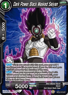 Dark Power Black Masked Saiyan - BT5-112 - UC - Foil